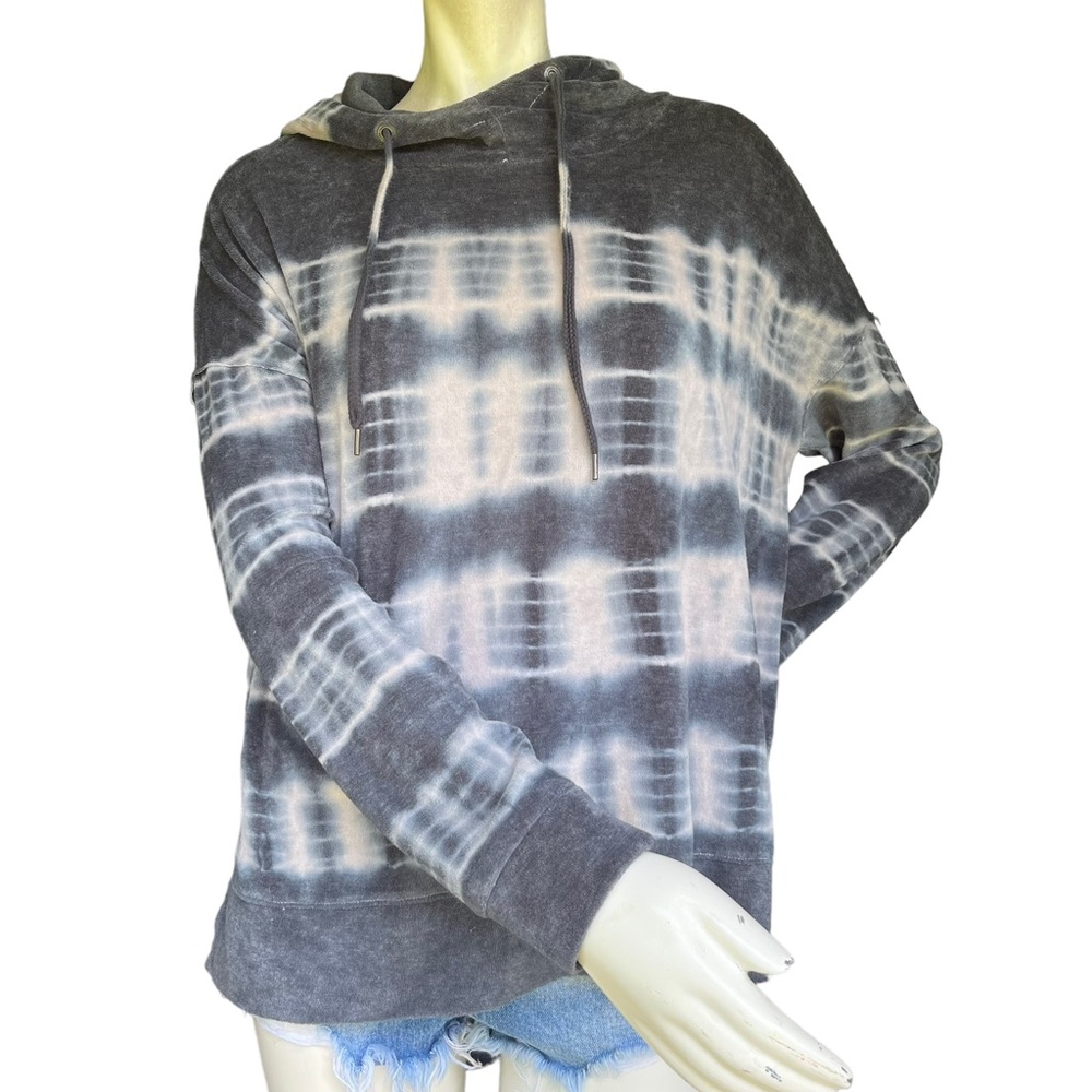 American Eagle Outfitters Tie Dye Long Sleeve Velour Funnel Neck Hoodie Medium